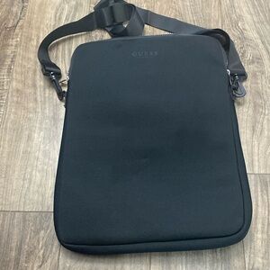 Guess Black Neoprene Laptop Bag with Shoulder strap